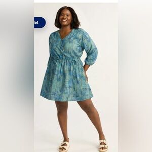 NWT Time and Tru mini wrap dress size L